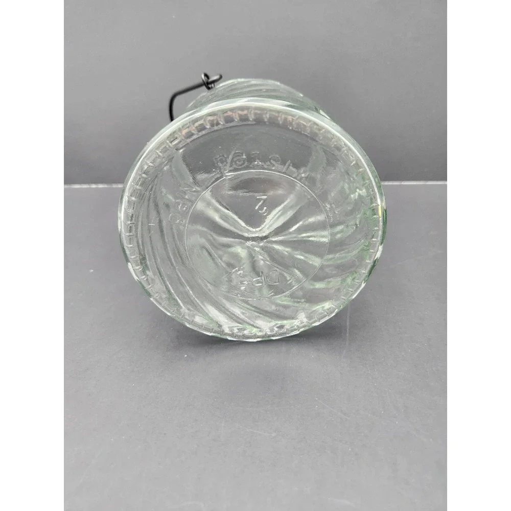 VTG DPS Glass Jar With metal wire Handle Genuine And Crafted